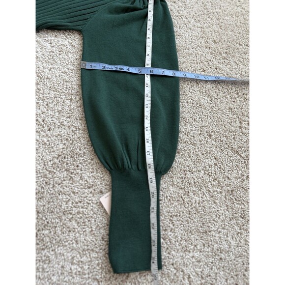 Nanette Lepore Hunter Green Midi Sweater Dress Large Holiday Festive Christmas - Picture 9 of 9